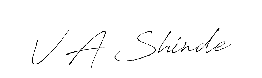 Make a beautiful signature design for name V A Shinde. Use this online signature maker to create a handwritten signature for free. V A Shinde signature style 6 images and pictures png