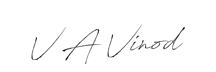 Antro_Vectra is a professional signature style that is perfect for those who want to add a touch of class to their signature. It is also a great choice for those who want to make their signature more unique. Get V A Vinod name to fancy signature for free. V A Vinod signature style 6 images and pictures png