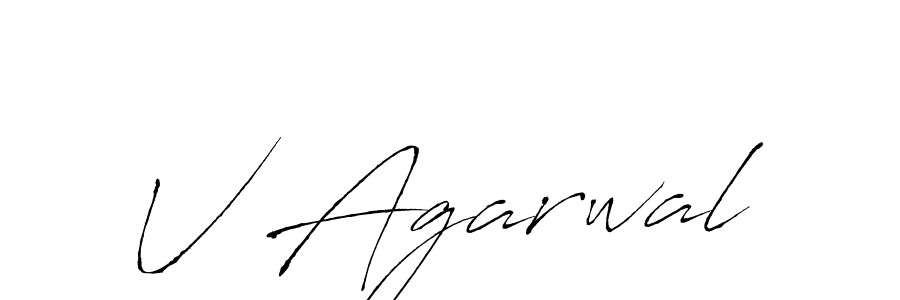 How to make V Agarwal signature? Antro_Vectra is a professional autograph style. Create handwritten signature for V Agarwal name. V Agarwal signature style 6 images and pictures png