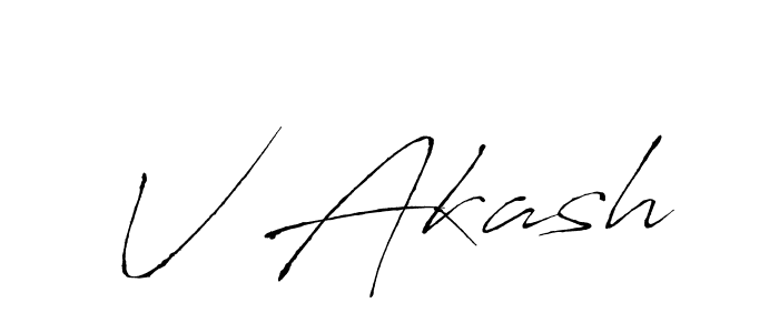 Use a signature maker to create a handwritten signature online. With this signature software, you can design (Antro_Vectra) your own signature for name V Akash. V Akash signature style 6 images and pictures png