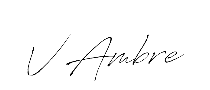 The best way (Antro_Vectra) to make a short signature is to pick only two or three words in your name. The name V Ambre include a total of six letters. For converting this name. V Ambre signature style 6 images and pictures png
