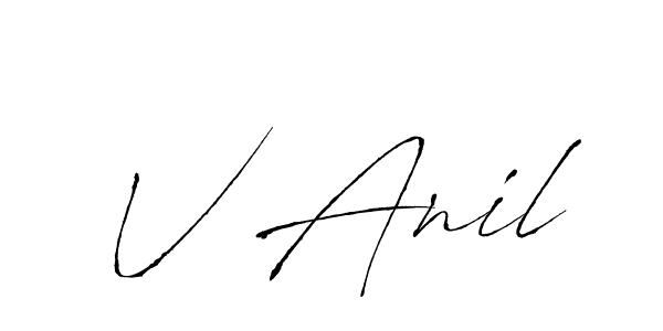 Once you've used our free online signature maker to create your best signature Antro_Vectra style, it's time to enjoy all of the benefits that V Anil name signing documents. V Anil signature style 6 images and pictures png