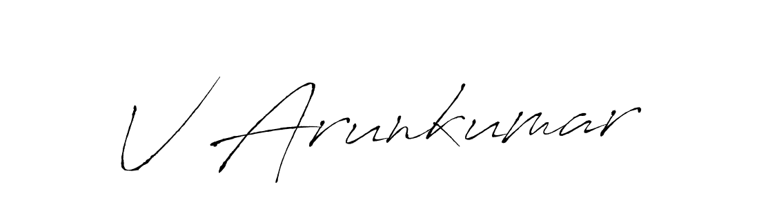 if you are searching for the best signature style for your name V Arunkumar. so please give up your signature search. here we have designed multiple signature styles  using Antro_Vectra. V Arunkumar signature style 6 images and pictures png