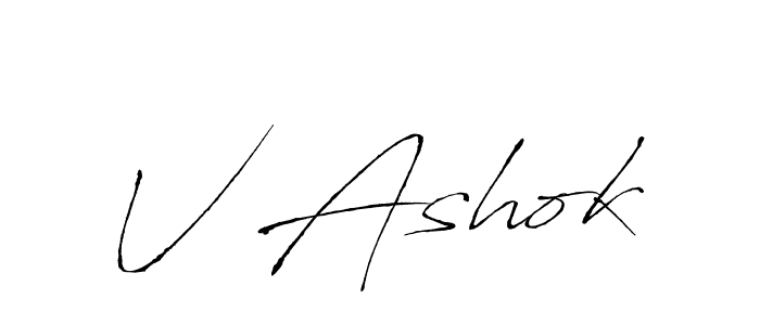 You can use this online signature creator to create a handwritten signature for the name V Ashok. This is the best online autograph maker. V Ashok signature style 6 images and pictures png