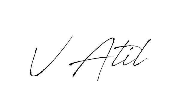 Best and Professional Signature Style for V Atil. Antro_Vectra Best Signature Style Collection. V Atil signature style 6 images and pictures png