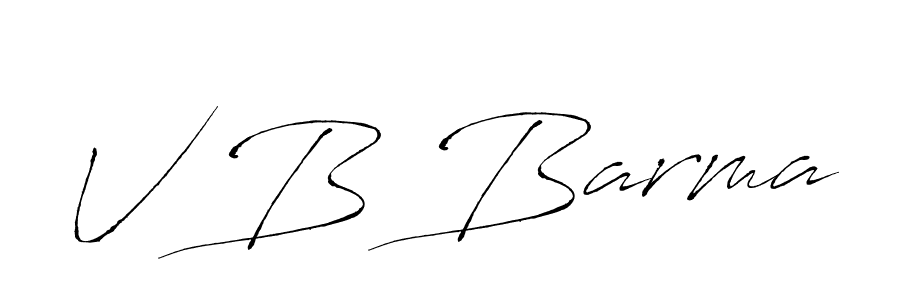 Make a beautiful signature design for name V B Barma. With this signature (Antro_Vectra) style, you can create a handwritten signature for free. V B Barma signature style 6 images and pictures png