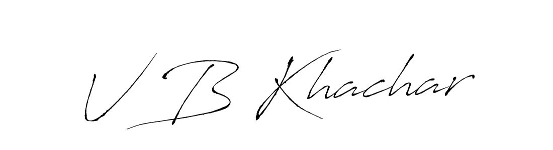 Use a signature maker to create a handwritten signature online. With this signature software, you can design (Antro_Vectra) your own signature for name V B Khachar. V B Khachar signature style 6 images and pictures png