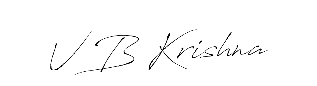 Make a beautiful signature design for name V B Krishna. With this signature (Antro_Vectra) style, you can create a handwritten signature for free. V B Krishna signature style 6 images and pictures png