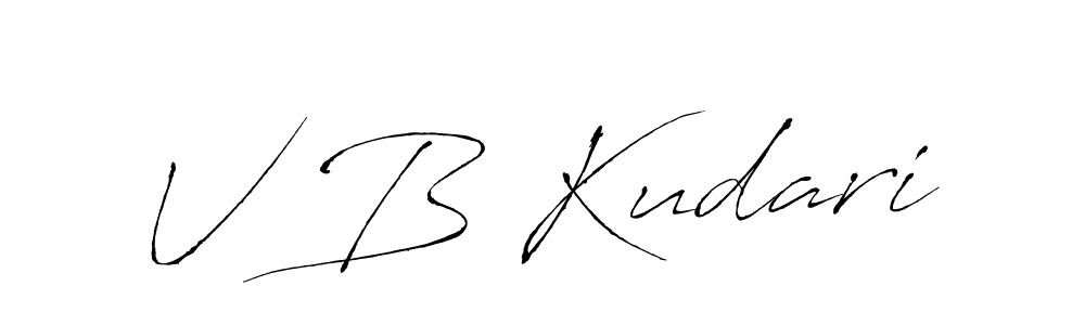 Make a beautiful signature design for name V B Kudari. With this signature (Antro_Vectra) style, you can create a handwritten signature for free. V B Kudari signature style 6 images and pictures png