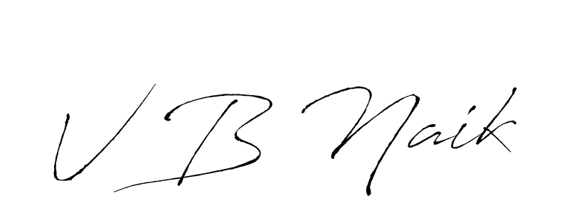 The best way (Antro_Vectra) to make a short signature is to pick only two or three words in your name. The name V B Naik include a total of six letters. For converting this name. V B Naik signature style 6 images and pictures png