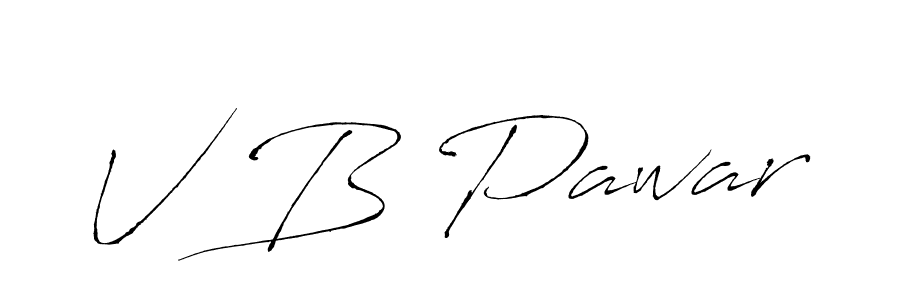 The best way (Antro_Vectra) to make a short signature is to pick only two or three words in your name. The name V B Pawar include a total of six letters. For converting this name. V B Pawar signature style 6 images and pictures png