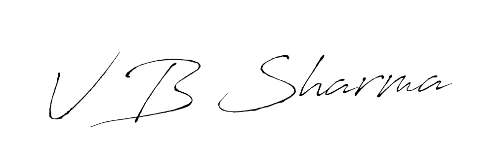 How to make V B Sharma signature? Antro_Vectra is a professional autograph style. Create handwritten signature for V B Sharma name. V B Sharma signature style 6 images and pictures png