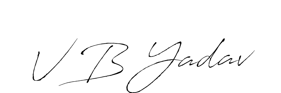 Design your own signature with our free online signature maker. With this signature software, you can create a handwritten (Antro_Vectra) signature for name V B Yadav. V B Yadav signature style 6 images and pictures png