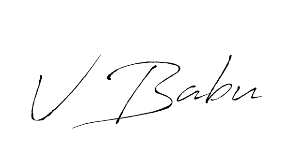 Similarly Antro_Vectra is the best handwritten signature design. Signature creator online .You can use it as an online autograph creator for name V Babu. V Babu signature style 6 images and pictures png