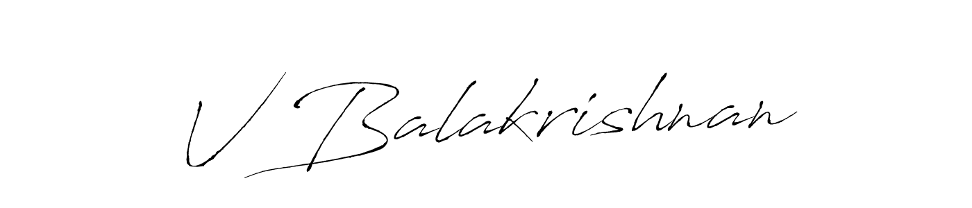 if you are searching for the best signature style for your name V Balakrishnan. so please give up your signature search. here we have designed multiple signature styles  using Antro_Vectra. V Balakrishnan signature style 6 images and pictures png