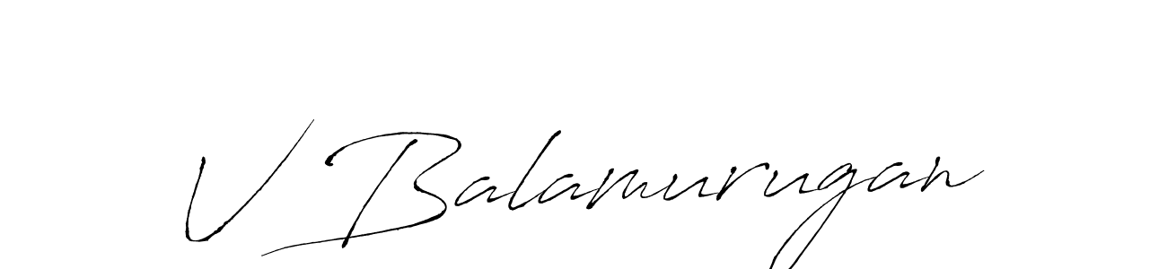 The best way (Antro_Vectra) to make a short signature is to pick only two or three words in your name. The name V Balamurugan include a total of six letters. For converting this name. V Balamurugan signature style 6 images and pictures png