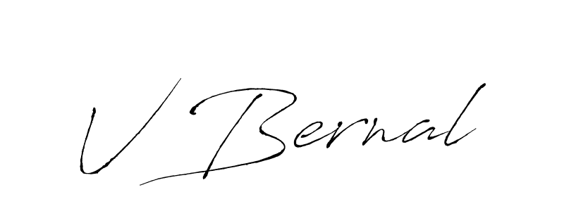 Create a beautiful signature design for name V Bernal. With this signature (Antro_Vectra) fonts, you can make a handwritten signature for free. V Bernal signature style 6 images and pictures png