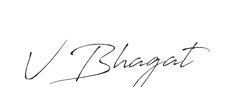 Create a beautiful signature design for name V Bhagat. With this signature (Antro_Vectra) fonts, you can make a handwritten signature for free. V Bhagat signature style 6 images and pictures png