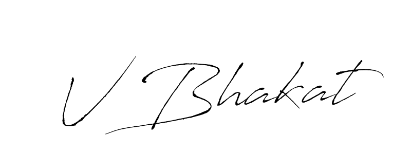 Use a signature maker to create a handwritten signature online. With this signature software, you can design (Antro_Vectra) your own signature for name V Bhakat. V Bhakat signature style 6 images and pictures png