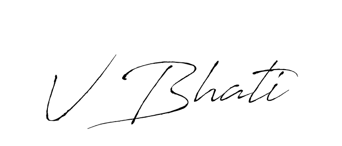 Once you've used our free online signature maker to create your best signature Antro_Vectra style, it's time to enjoy all of the benefits that V Bhati name signing documents. V Bhati signature style 6 images and pictures png