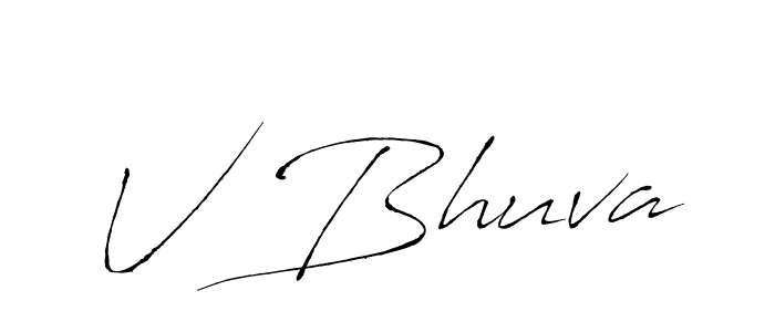 V Bhuva stylish signature style. Best Handwritten Sign (Antro_Vectra) for my name. Handwritten Signature Collection Ideas for my name V Bhuva. V Bhuva signature style 6 images and pictures png
