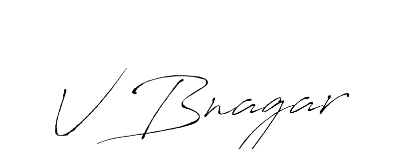 V Bnagar stylish signature style. Best Handwritten Sign (Antro_Vectra) for my name. Handwritten Signature Collection Ideas for my name V Bnagar. V Bnagar signature style 6 images and pictures png
