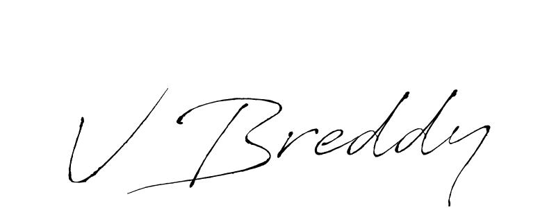 V Breddy stylish signature style. Best Handwritten Sign (Antro_Vectra) for my name. Handwritten Signature Collection Ideas for my name V Breddy. V Breddy signature style 6 images and pictures png