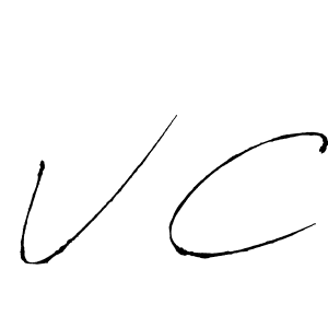 V C stylish signature style. Best Handwritten Sign (Antro_Vectra) for my name. Handwritten Signature Collection Ideas for my name V C. V C signature style 6 images and pictures png