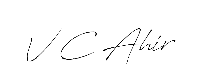 Similarly Antro_Vectra is the best handwritten signature design. Signature creator online .You can use it as an online autograph creator for name V C Ahir. V C Ahir signature style 6 images and pictures png