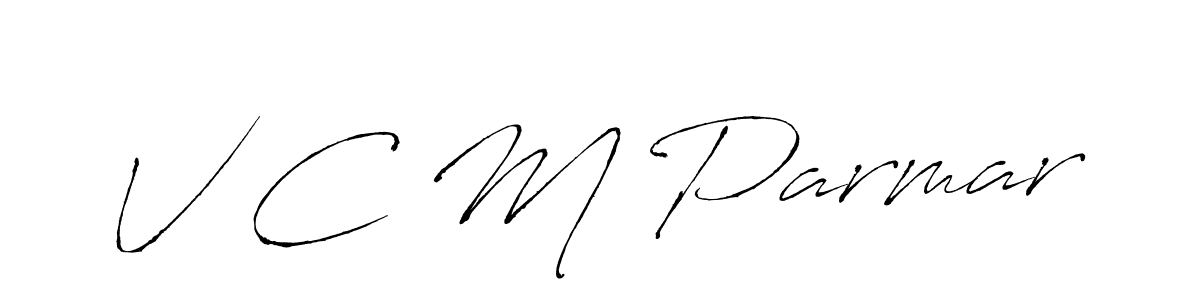 Similarly Antro_Vectra is the best handwritten signature design. Signature creator online .You can use it as an online autograph creator for name V C M Parmar. V C M Parmar signature style 6 images and pictures png