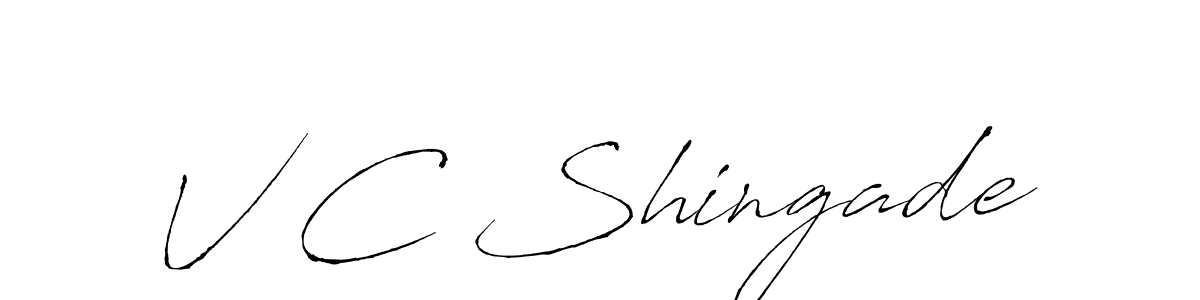 Design your own signature with our free online signature maker. With this signature software, you can create a handwritten (Antro_Vectra) signature for name V C Shingade. V C Shingade signature style 6 images and pictures png