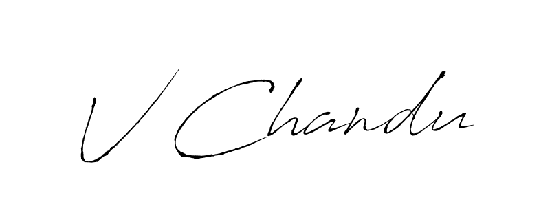 How to make V Chandu signature? Antro_Vectra is a professional autograph style. Create handwritten signature for V Chandu name. V Chandu signature style 6 images and pictures png