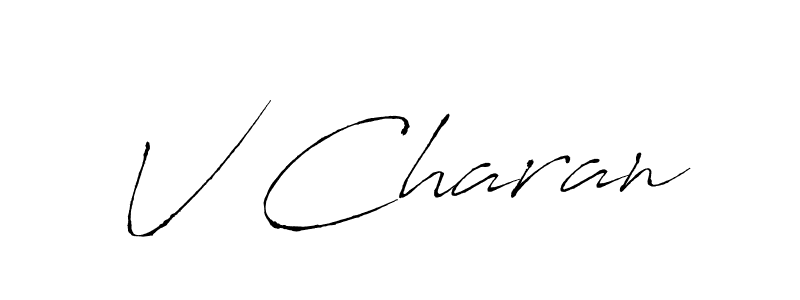 Similarly Antro_Vectra is the best handwritten signature design. Signature creator online .You can use it as an online autograph creator for name V Charan. V Charan signature style 6 images and pictures png
