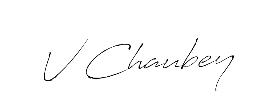 Create a beautiful signature design for name V Chaubey. With this signature (Antro_Vectra) fonts, you can make a handwritten signature for free. V Chaubey signature style 6 images and pictures png