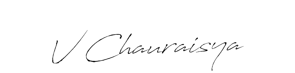 It looks lik you need a new signature style for name V Chauraisya. Design unique handwritten (Antro_Vectra) signature with our free signature maker in just a few clicks. V Chauraisya signature style 6 images and pictures png