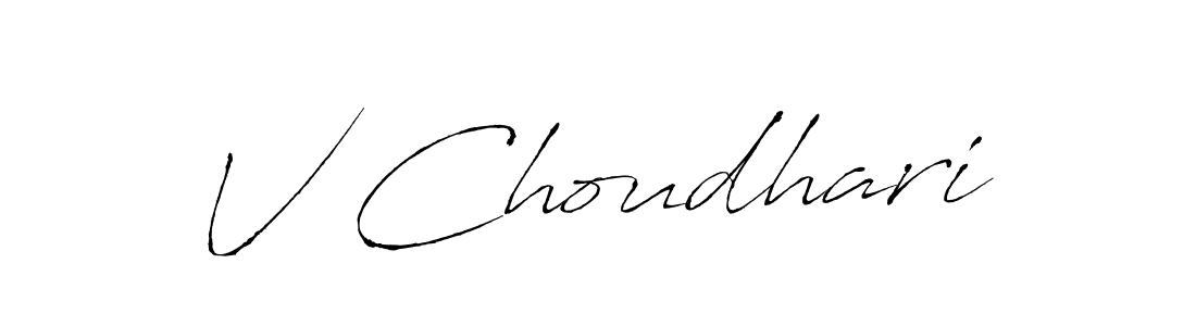 Make a beautiful signature design for name V Choudhari. With this signature (Antro_Vectra) style, you can create a handwritten signature for free. V Choudhari signature style 6 images and pictures png