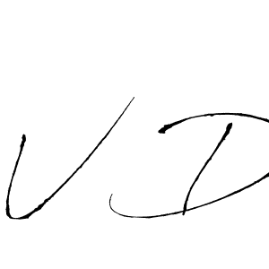 The best way (Antro_Vectra) to make a short signature is to pick only two or three words in your name. The name V D include a total of six letters. For converting this name. V D signature style 6 images and pictures png