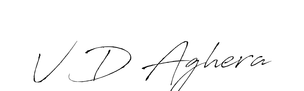 How to make V D Aghera signature? Antro_Vectra is a professional autograph style. Create handwritten signature for V D Aghera name. V D Aghera signature style 6 images and pictures png