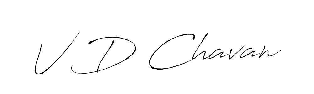 Make a beautiful signature design for name V D Chavan. With this signature (Antro_Vectra) style, you can create a handwritten signature for free. V D Chavan signature style 6 images and pictures png