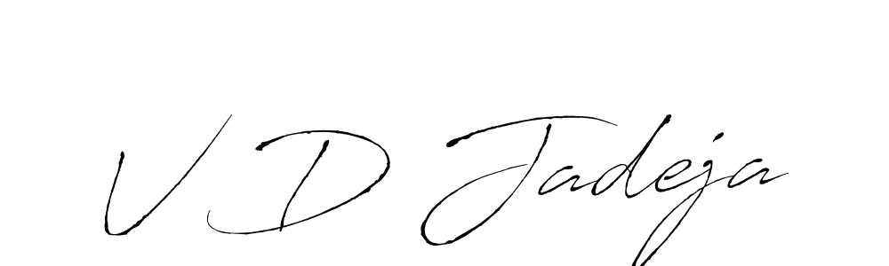 if you are searching for the best signature style for your name V D Jadeja. so please give up your signature search. here we have designed multiple signature styles  using Antro_Vectra. V D Jadeja signature style 6 images and pictures png