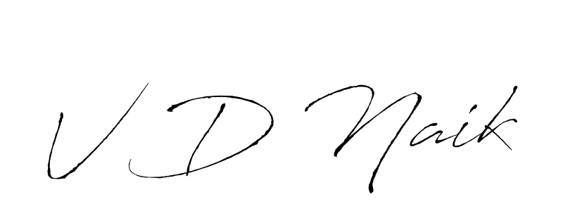 How to make V D Naik signature? Antro_Vectra is a professional autograph style. Create handwritten signature for V D Naik name. V D Naik signature style 6 images and pictures png