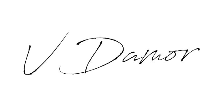 V Damor stylish signature style. Best Handwritten Sign (Antro_Vectra) for my name. Handwritten Signature Collection Ideas for my name V Damor. V Damor signature style 6 images and pictures png
