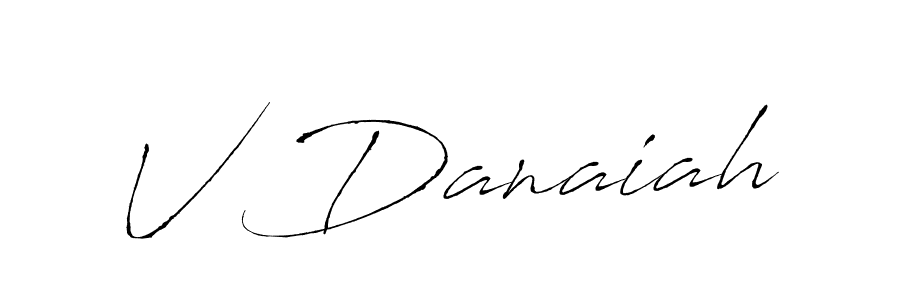 Antro_Vectra is a professional signature style that is perfect for those who want to add a touch of class to their signature. It is also a great choice for those who want to make their signature more unique. Get V Danaiah name to fancy signature for free. V Danaiah signature style 6 images and pictures png