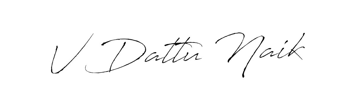 Create a beautiful signature design for name V Dattu Naik. With this signature (Antro_Vectra) fonts, you can make a handwritten signature for free. V Dattu Naik signature style 6 images and pictures png