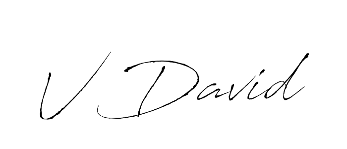 Similarly Antro_Vectra is the best handwritten signature design. Signature creator online .You can use it as an online autograph creator for name V David. V David signature style 6 images and pictures png