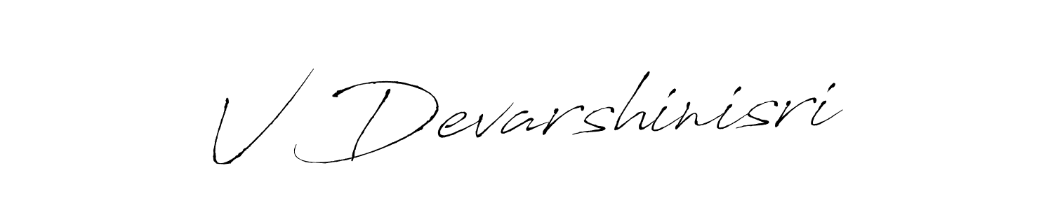 You should practise on your own different ways (Antro_Vectra) to write your name (V Devarshinisri) in signature. don't let someone else do it for you. V Devarshinisri signature style 6 images and pictures png
