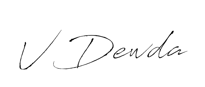 V Dewda stylish signature style. Best Handwritten Sign (Antro_Vectra) for my name. Handwritten Signature Collection Ideas for my name V Dewda. V Dewda signature style 6 images and pictures png