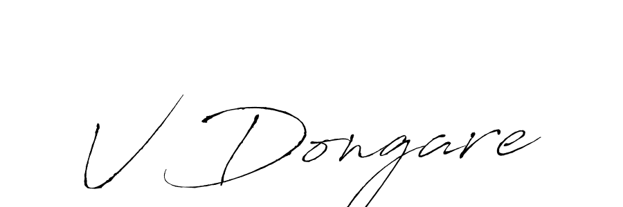 V Dongare stylish signature style. Best Handwritten Sign (Antro_Vectra) for my name. Handwritten Signature Collection Ideas for my name V Dongare. V Dongare signature style 6 images and pictures png