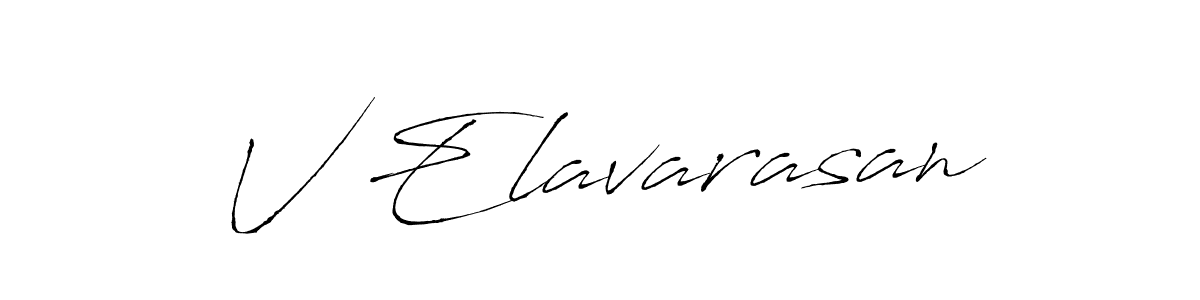 The best way (Antro_Vectra) to make a short signature is to pick only two or three words in your name. The name V Elavarasan include a total of six letters. For converting this name. V Elavarasan signature style 6 images and pictures png
