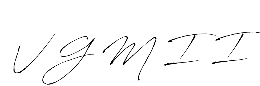 V G M I I stylish signature style. Best Handwritten Sign (Antro_Vectra) for my name. Handwritten Signature Collection Ideas for my name V G M I I. V G M I I signature style 6 images and pictures png